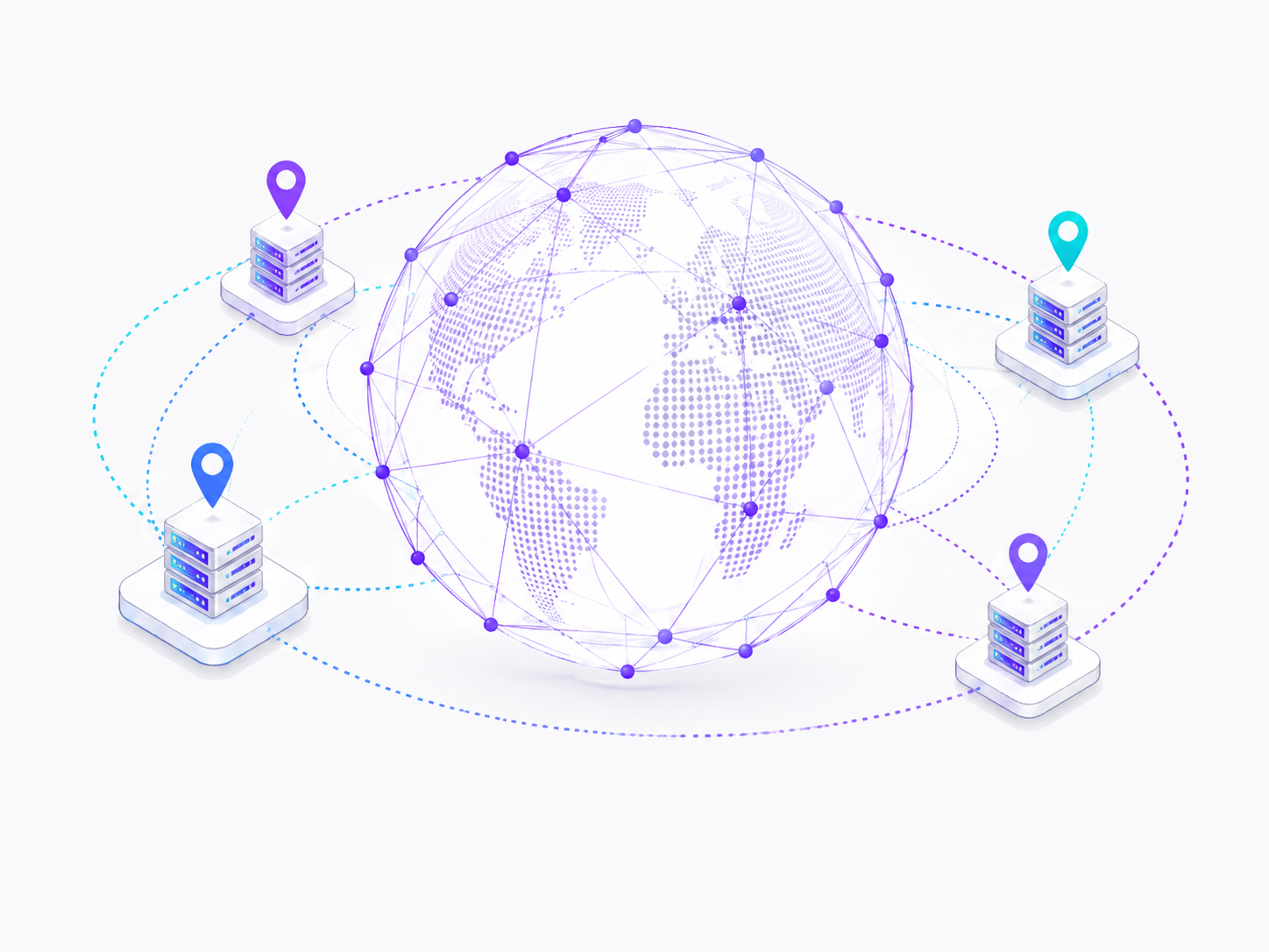 Distributed AI compute network illustration