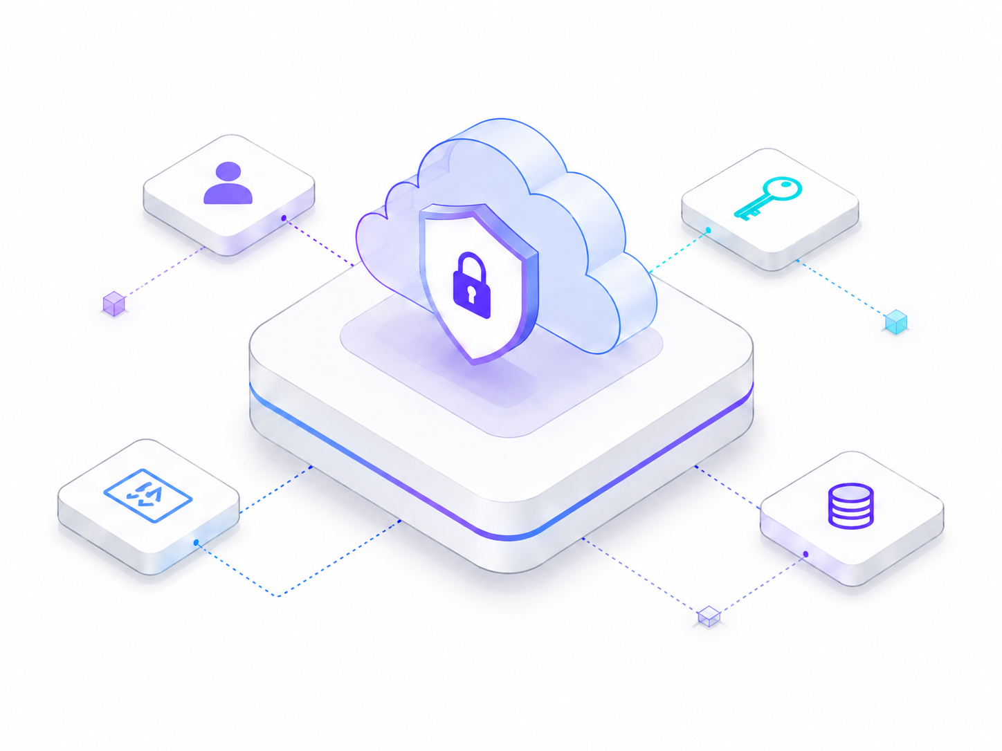 Secure cloud infrastructure illustration